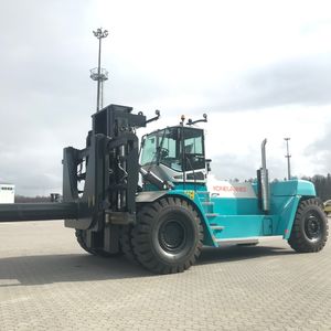 Two special Konecranes lift trucks motoring to Saint Petersburg, Russia_